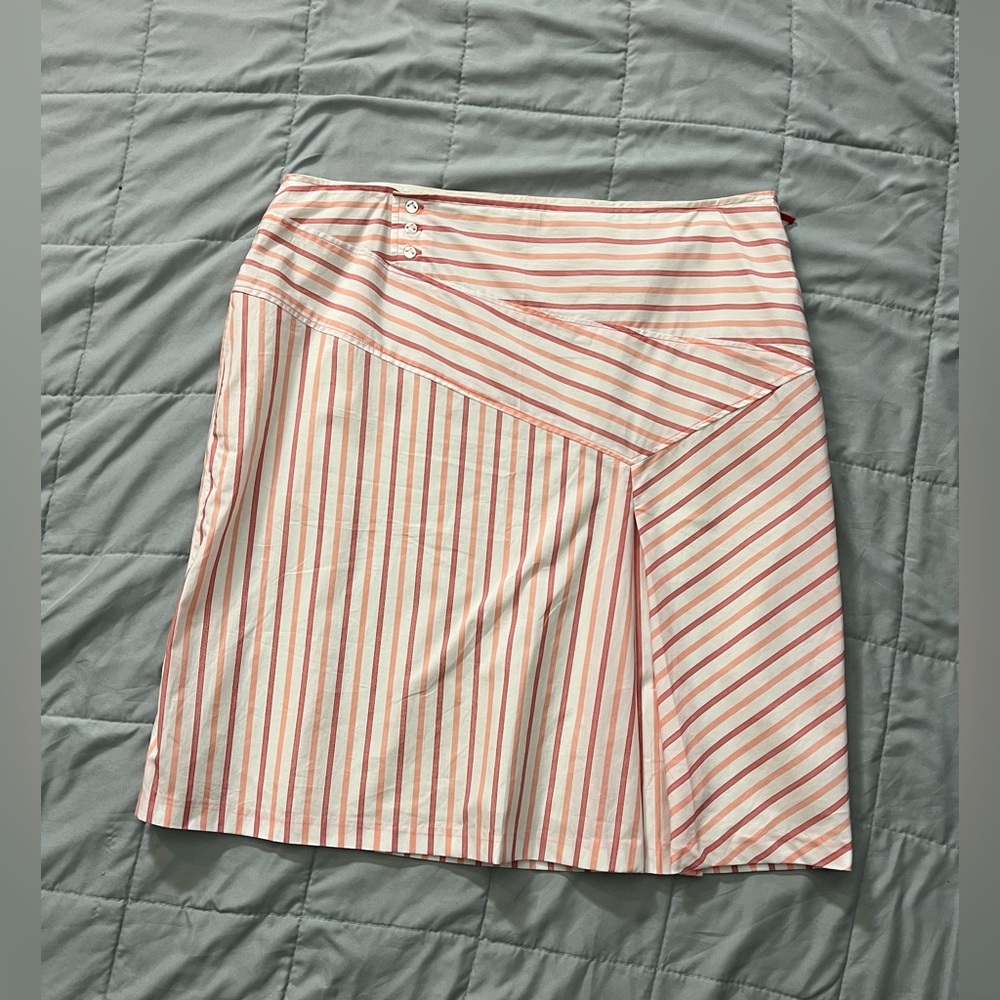 New Facconable Striped Skirt Fully Lined Pink 16